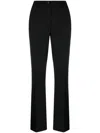P.a.r.o.s.h . Tailored Black Trousers With Structured Waistband In Black