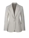 P.a.r.o.s.h Suit Jacket With Chest Pocket And Flap Pockets In Gray