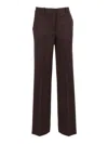 P.a.r.o.s.h Tailored Brown Trousers With Classic Waistband In Brown