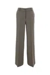 P.a.r.o.s.h Tailored Brown Trousers With Straight Legs And Mid-rise Waist In Blue