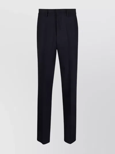P.a.r.o.s.h Tailored Cut Wool Trousers In Black