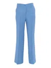 P.a.r.o.s.h Tailored Fit Trousers With Straight Leg Silhouette In Blue