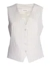 P.a.r.o.s.h Tailored Gilet With Classic Pinstripe And V-neckline In Red