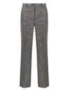 P.a.r.o.s.h Tailored Houndstooth Pattern Pants With Refined Texture In Gray