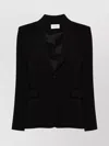 P.a.r.o.s.h Tailored Jacket Notched Lapels Long Sleeves In Black