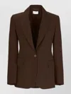 P.a.r.o.s.h Double Breasted Blazer Structured Shoulders In Brown