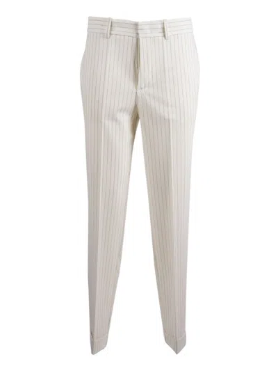 P.A.R.O.S.H TAILORED PINSTRIPE TROUSERS WITH SLIM FIT