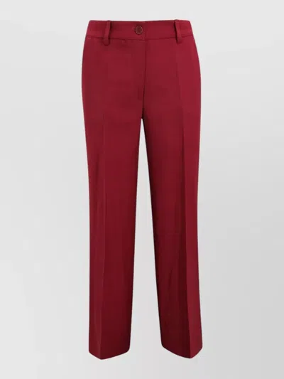 P.a.r.o.s.h Tailored Pleated Trousers Button Front Design In Red