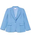 P.a.r.o.s.h . Tailored Single-breasted Blazer With Notched Lapel In Blue