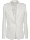 P.a.r.o.s.h Vent Jacket Lapels Pockets Sleeves In White