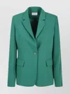 P.a.r.o.s.h Tailored Single Button Jacket With Notched Lapel In Green