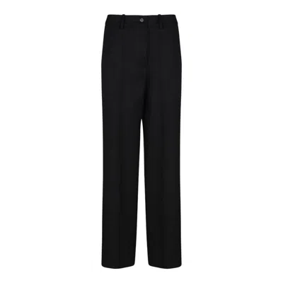 P.a.r.o.s.h Tailored Straight-leg Trousers With Mid-rise Waist In Black