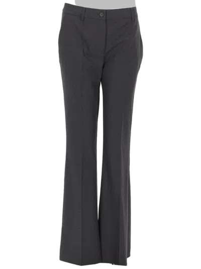P.a.r.o.s.h Tailored Straight-leg Pants With Mid-rise Waist In Gray