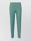 P.a.r.o.s.h Tailored Trousers With Cuffed Hem And Pockets In Blue