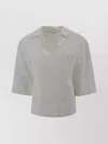 Shop P.a.r.o.s.h Tailored V-neck Blouse French Collar