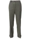 P.a.r.o.s.h . Tailored Virgin Wool-blend Trousers In Grey