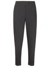 P.a.r.o.s.h . Tapered Black Tailored Pants With Elastic Waistband In Black