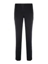 P.a.r.o.s.h Tapered Leg Trousers Sophisticated Twist In Blue