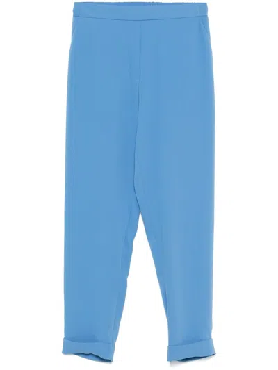 P.a.r.o.s.h Tapered Trousers In Blue