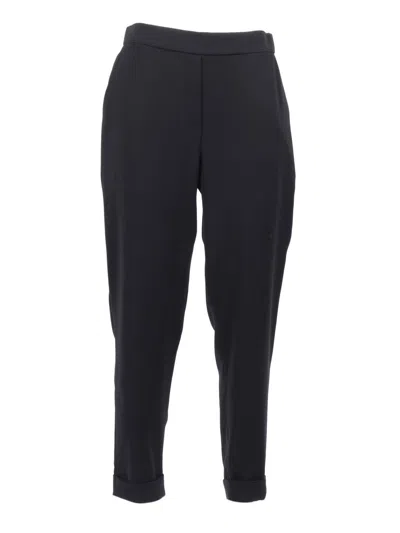P.A.R.O.S.H TAPERED TROUSERS WITH CUFFED HEM AND COMFORTABLE WAISTBAND