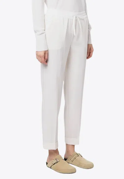 P.a.r.o.s.h Tapered Wool-blend Pants In White