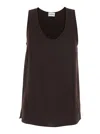P.a.r.o.s.h . Tech Fabric Tank Top In Brown