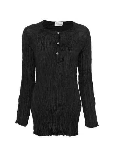 P.a.r.o.s.h Textured Blouse In Black