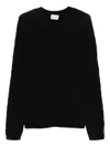 P.a.r.o.s.h Textured Round-neck Jumper In Black