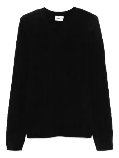 P.a.r.o.s.h Textured Round-neck Jumper In Black