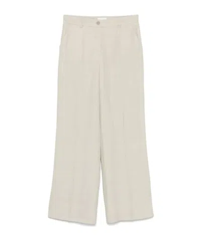 P.a.r.o.s.h Textured Wool-blend Trousers In Neutral
