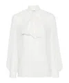 P.a.r.o.s.h Polidori Tied-neck Sheer Blouse