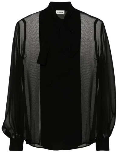 P.a.r.o.s.h . Tied-neck Blouse In Black