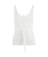 P.a.r.o.s.h Parosh Knitted Crop Top Ribbed Tank Top In White
