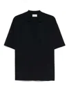 P.a.r.o.s.h Split V Neck Short Sleeves Top In Blue