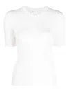 P.a.r.o.s.h Rome Knit Round Neck T-shirt In White