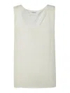 P.a.r.o.s.h Silk Tank Top In White