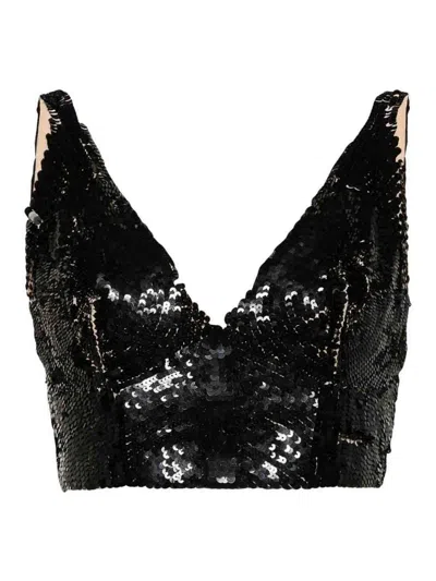 P.A.R.O.S.H GRAND SEQUINNED CROP TOP