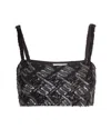 P.a.r.o.s.h Top Con Paillettes Marrone In Black