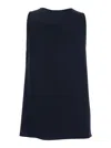 P.a.r.o.s.h Blue Sleeveless Top With Round Neck In Blu