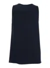 P.a.r.o.s.h Blue Sleeveless Top With Round Neck In Blue