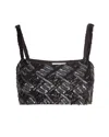 P.a.r.o.s.h Top Con Paillettes Marrone In Black