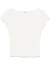 P.a.r.o.s.h Parosh Boat Neck T-shirt In Beige