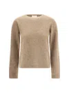 P.a.r.o.s.h Fine-knit Cashmere Sweatshirt In Sand