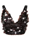 P.a.r.o.s.h Sequined Cropped Top In Brown