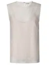 P.a.r.o.s.h . Transparent Silk Shirt With Underlayer In White