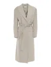 P.a.r.o.s.h Tailored Trench Coat With Belted Waist In White