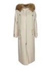 P.a.r.o.s.h Trimmed Hooded Parka Coat In White