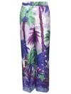 P.a.r.o.s.h Tropical Print Trousers In Violet