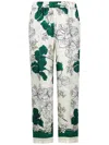 P.a.r.o.s.h Parosh Flower-print Silk Satin Trousers With Elasticated Waistband