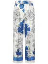 P.a.r.o.s.h Parosh Silk Satin Trousers With Vibrant Flower Print
